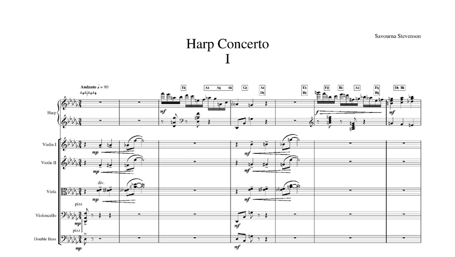 Concerto for Pedal Harp - Harp Part